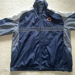 Men's Navy and Gray Chicago Bears Windbreaker Jacket